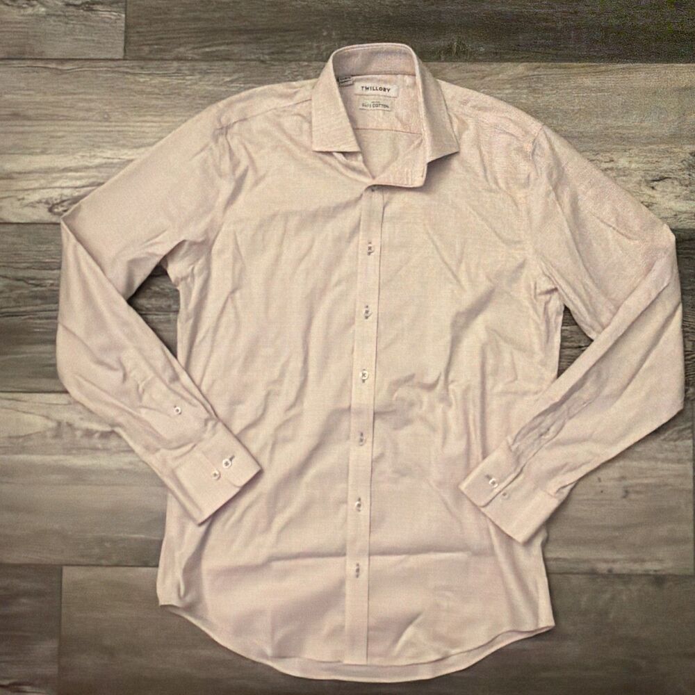 Twillory Shirt Men 15.5 34/35 Plaid Tailored Fit Safe Cotton Spread Collar Twill - Picture 2 of 5
